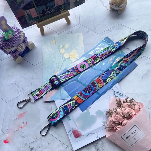 Adjustable Straps Handbag Wide Colored Straps Mobile Phone Rope for Unisex - Photo 4 sur 12