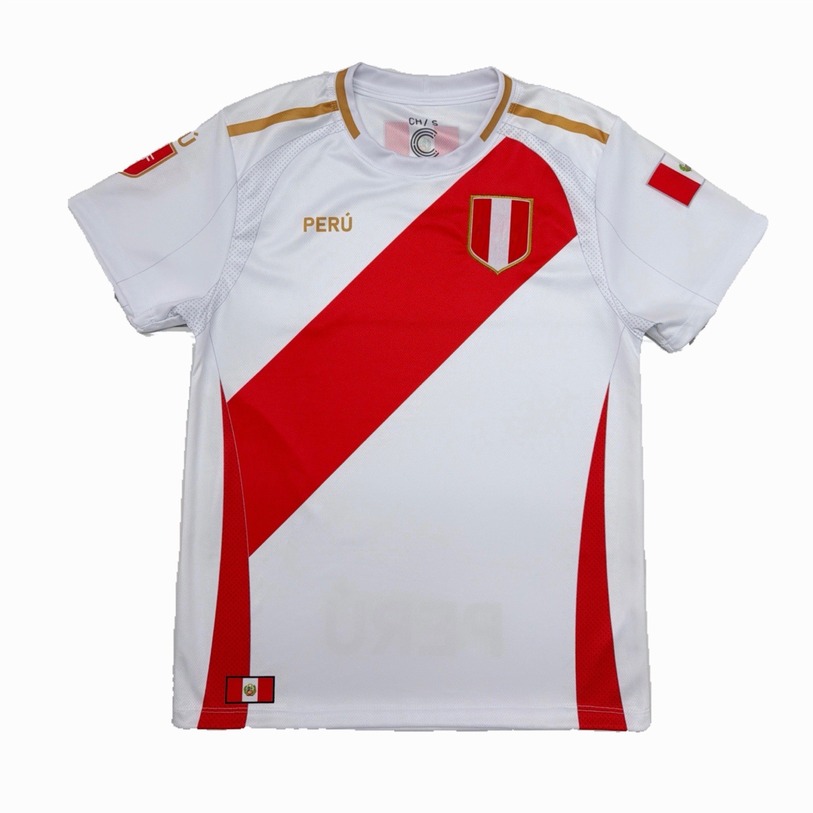 Peru soccer jersey Unisex White color