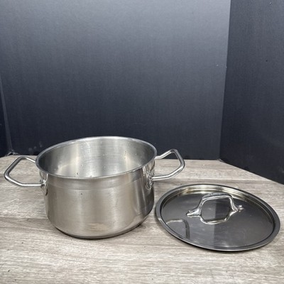 Schulte Ufer eco line Saucepan Pot 3Qt Double Handles W/ Lid, Stainless, Germany