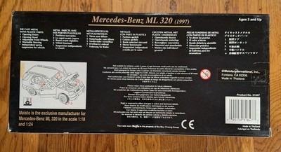 Vintage Rare Collectible Maisto 1:18 Mercedes-Benz ML 320 1997