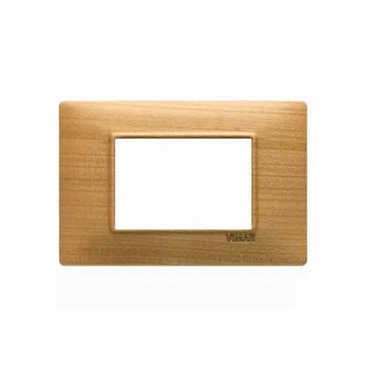 Plakette Vimar Plana 14653.63 3 Module Holz Aus Kirschbaum