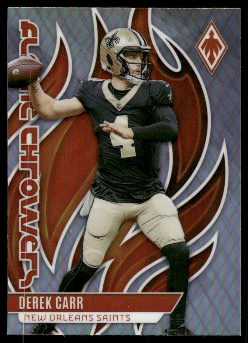2023 Panini Phoenix #FLA-9 Derek Carr Flame Throwers New Orleans Saints