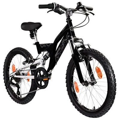 Galano FS180 20" Fully Mountainbike V-Brakes Kinderfahrrad MTB schwarz/grau 31cm - Bild 1 von 4