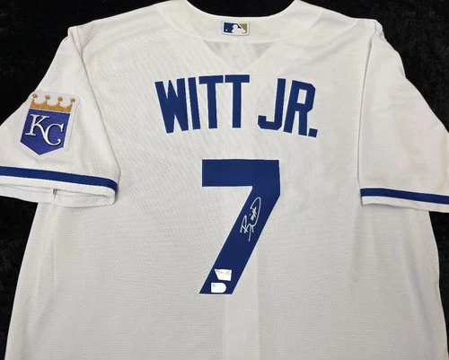 Kansas City Royals BOBBY WITT JR Auto Autograph Signed Baseball JERSEY w/COA