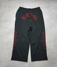 Ed Hardy Big Logo Black Track Pants Size XL