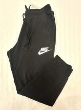Nike Fleece Black Jogger Sweatpants Just Do It Waistband Medium M