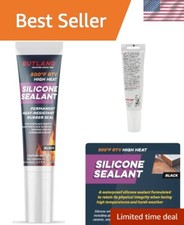 Durable 500 F RTV High Heat Silicone Sealant - Black, 2.7 oz for All Surfaces