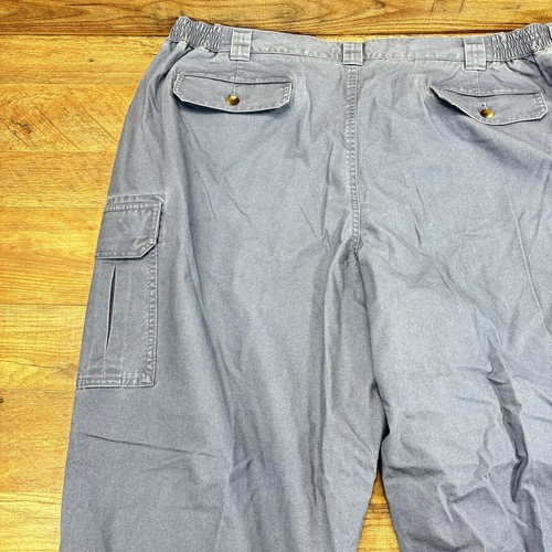 Pantaloni cargo nuovi con etichette LL Bean 44x30 da uomo peso tropicale comfort vita vintage indaco - Foto 9 di 12