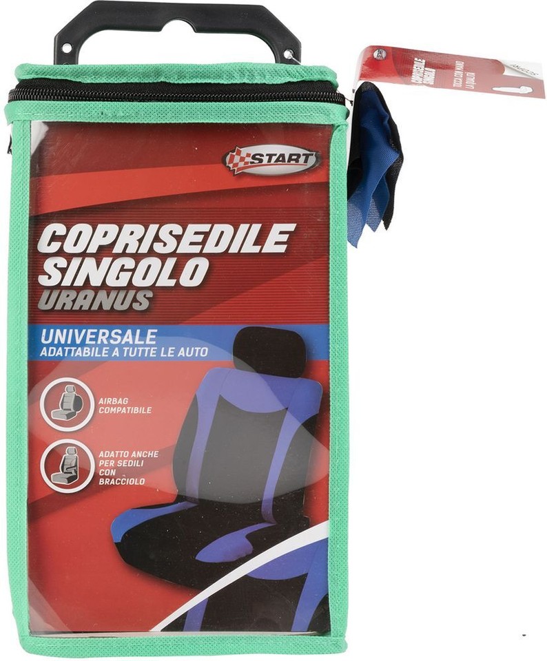 Coprisedili Auto Universali Blu E Nero - Set 4 Pezzi Per Guidatore E Passeggero