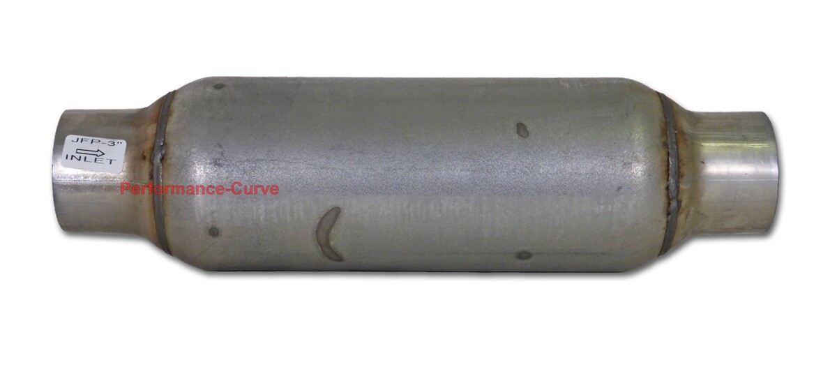 3" Performance Exhaust Muffler 2 Chamber 5" Round Aggressive Full Boar eBay