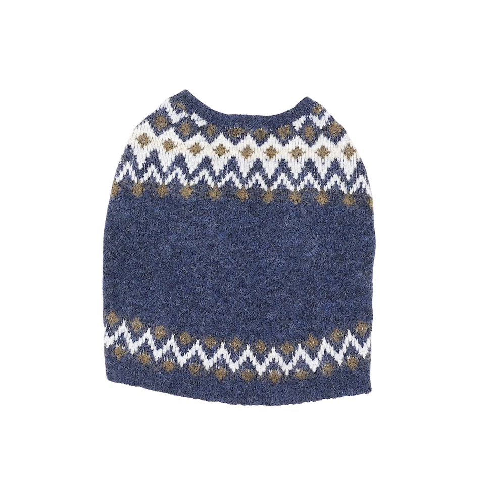 Suéter tejido Aqua L61822 perro denim azul mascota isla justa perro talla M Foto 2 de 3