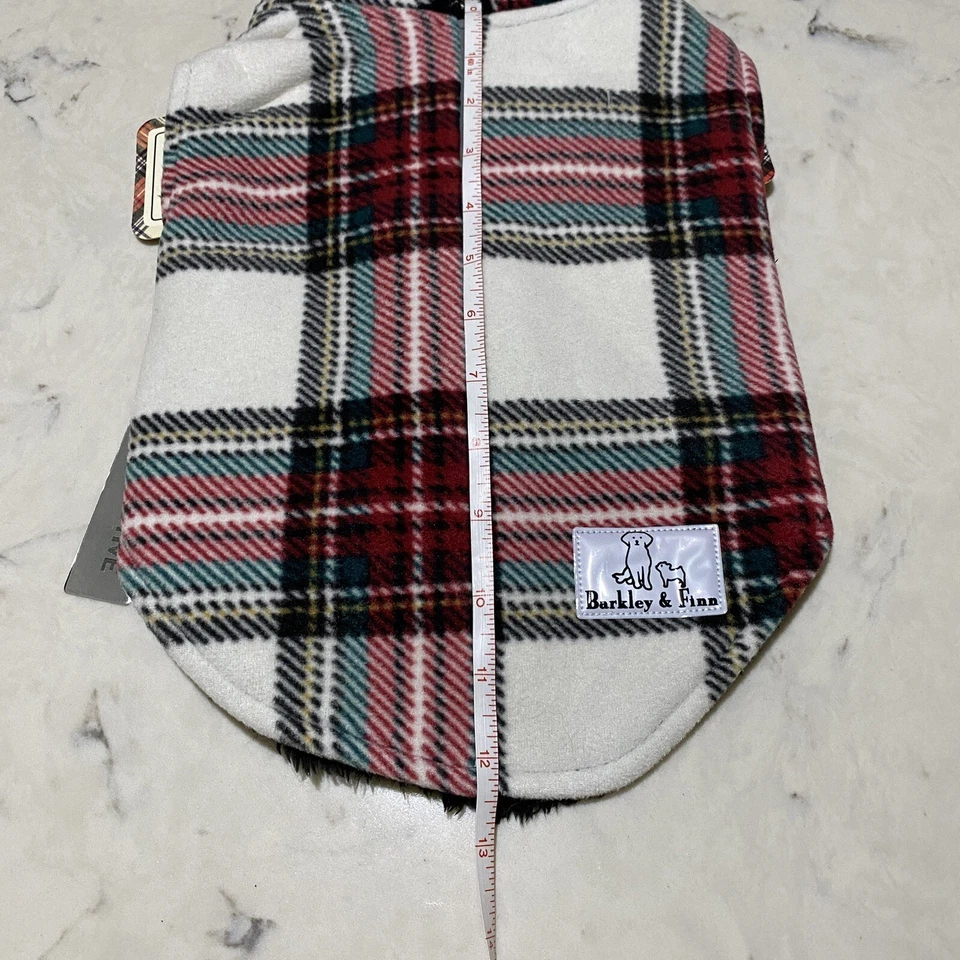 Barkley & Finn Pet Sherpa Lined Winter Dog Coat Jacket X-SMALL Multi Plaid NWT - Image 4 of 4