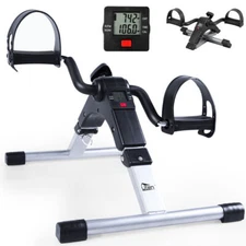 Folding Mini Pedal Exerciser Aerobic Exercise Bike LCD Display Stationary Home