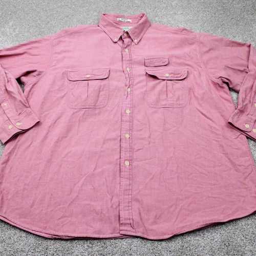 Orvis Buzz Off Shirt Mens 2XL XXL Pink Insect Shield L/S Cotton Button Down - Picture 2 of 14
