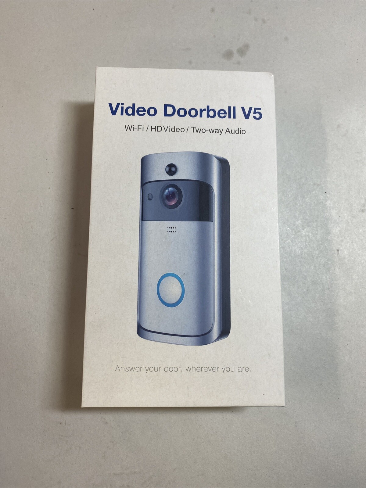 VIDEO DOORBELL V5 WIFI/ HD VIDEO/ TWO-WAY AUDIO SILVER-image