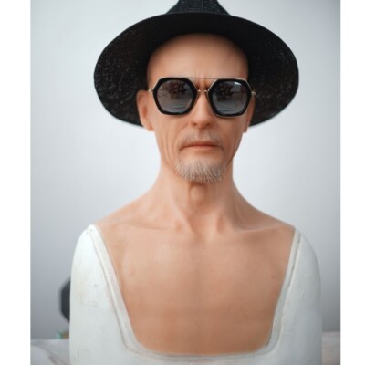 Silicone Realistic Male Elderly Mask Silicone Head Masks for Cosplay Halloween