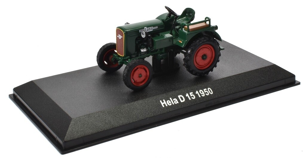 Camion Tracteur Hela D15 1:43 Edicola - Année 1950 - Avec Vitrine - Vert Et Rouge - Neuf - Collection