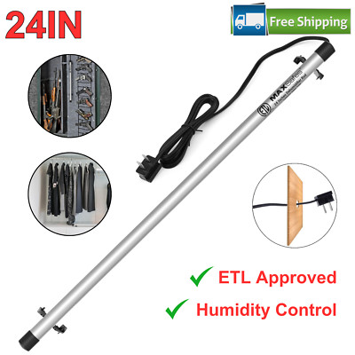 MAXSafes Gun Safe Dehumidifier Rod Dry Silver Rod Easy Installation Plug-in 24In
