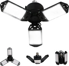 80W LED Garage Light, 8000 Lumens, 3 Adjustable Panels, 6500K Daylight Fixture