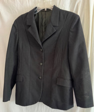 HORSE ON COURSE SIZE 14R Black Pure WOOL Butt...