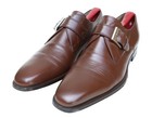 Magnanni Brown Leather Plain Toe Monk Strap Oxford Dress Shoes Men’s SZ 10M — photo 2