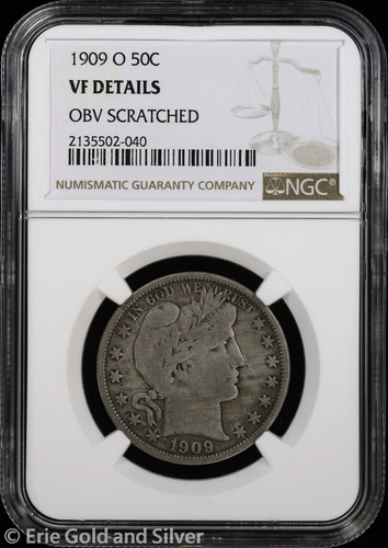1909-O 50C Barber Half Dollar NGC VF Details