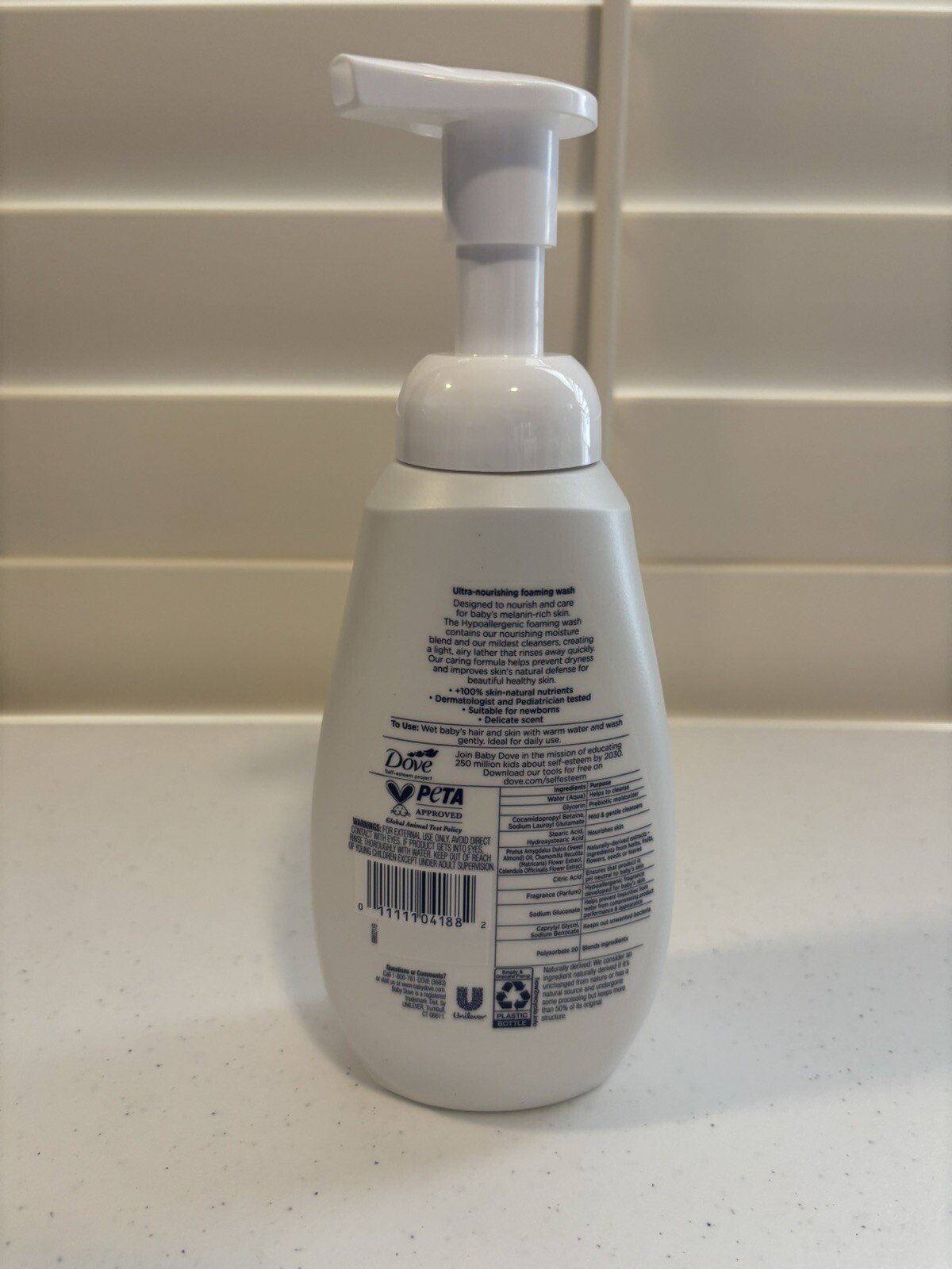 Baby Dove Baby Wash Foaming Wash Melanin-Rich Skin Nourishment/13.5 Oz New