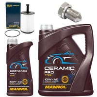 MotoröL Filter Set Mannol 10W-40 6 Liter + Schraube FüR Audi A3 TT Seat VW Golf