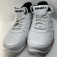 AND1 Men's Size 13 Basketball Athletic Shoes Red White & Black