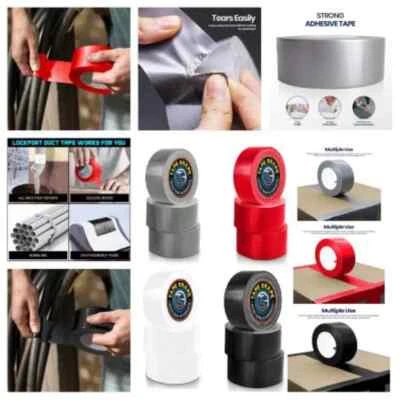 Duct Gaffer Tape Premium Heavy Duty Waterproof Cloth Gaffa Duck Black Silver 50m