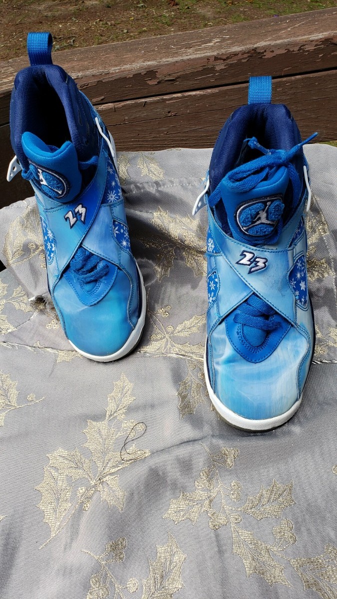 ジョーカーズ Jordan retro 8 snowflake blizzard sneakers Size7y 305368-400 | eBay