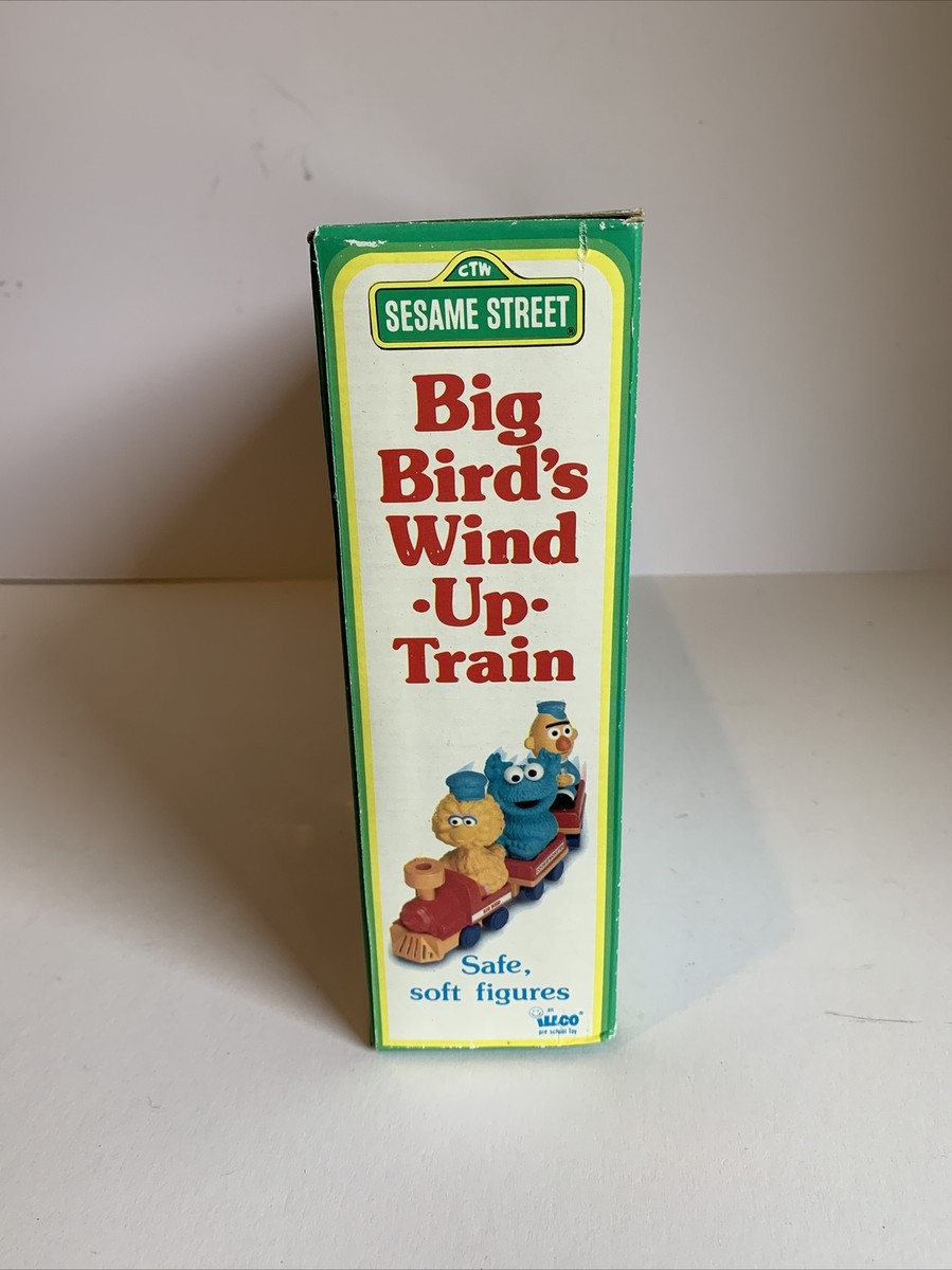 ビッグバードウインドアップトレイン　レトロ Sesame Street Big Bird's Wind Up Train Vintage Set Bert Cookie