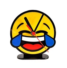 Emoji Laughing Crying DeskTop Clock. Emoji Gift. Emoji Decor, Emoji Desk Clock.