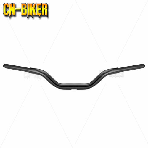 Chrome / Gloss Black 3.75" Rise 1.25" Drag Bar Handlebar For Harley Davidson - Picture 9 of 11