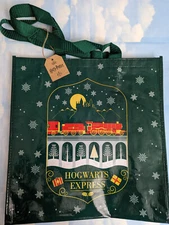 HARRY POTTER NYC CHRISTMAS HOGWARTS EXPRESS REUSABLE TOTE PLASTIC BAG