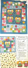 Little Quilt mini ANGEL Fabric Panel 18x45 Wall Hanging Pillow Appliqué uncut