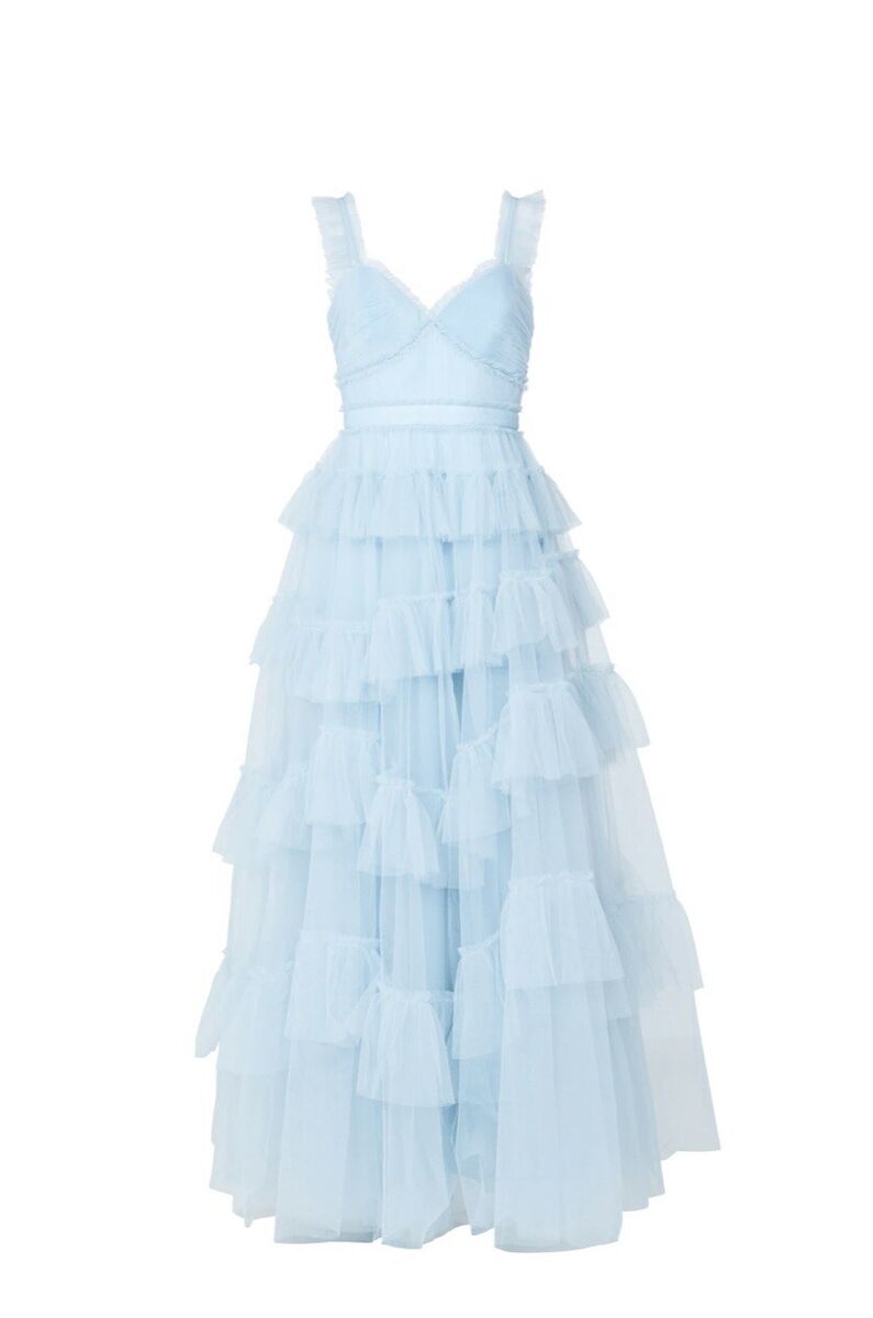 BCBG Maxazria Luna Tiered Ruffle Gown Size 8 | eBay BCBG Maxazria Luna Tiered Ruffle Gown Size 8 | eBay
