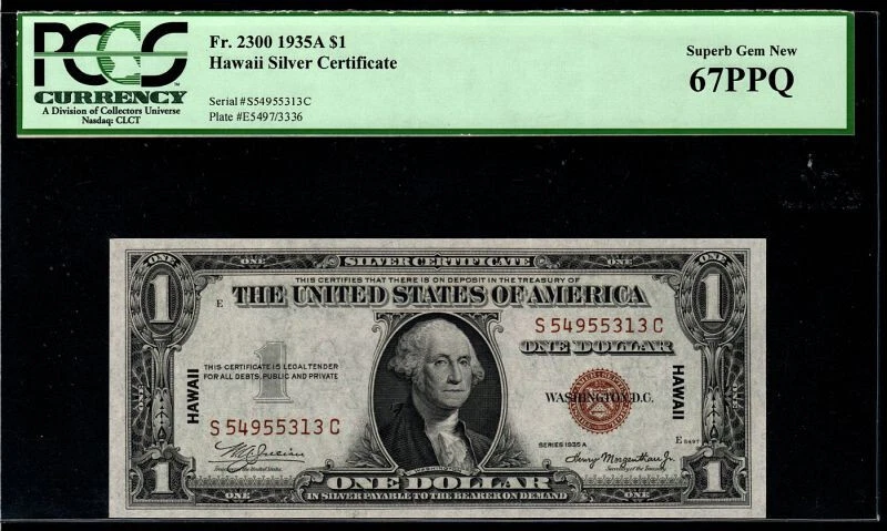 1935A $1 Hawaii - WWII Emergency Issue Fr# 2300 PCGS Gem 67 PPQ S5499313C (EBE) - Image 4 of 4