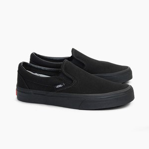 vans slip on total black