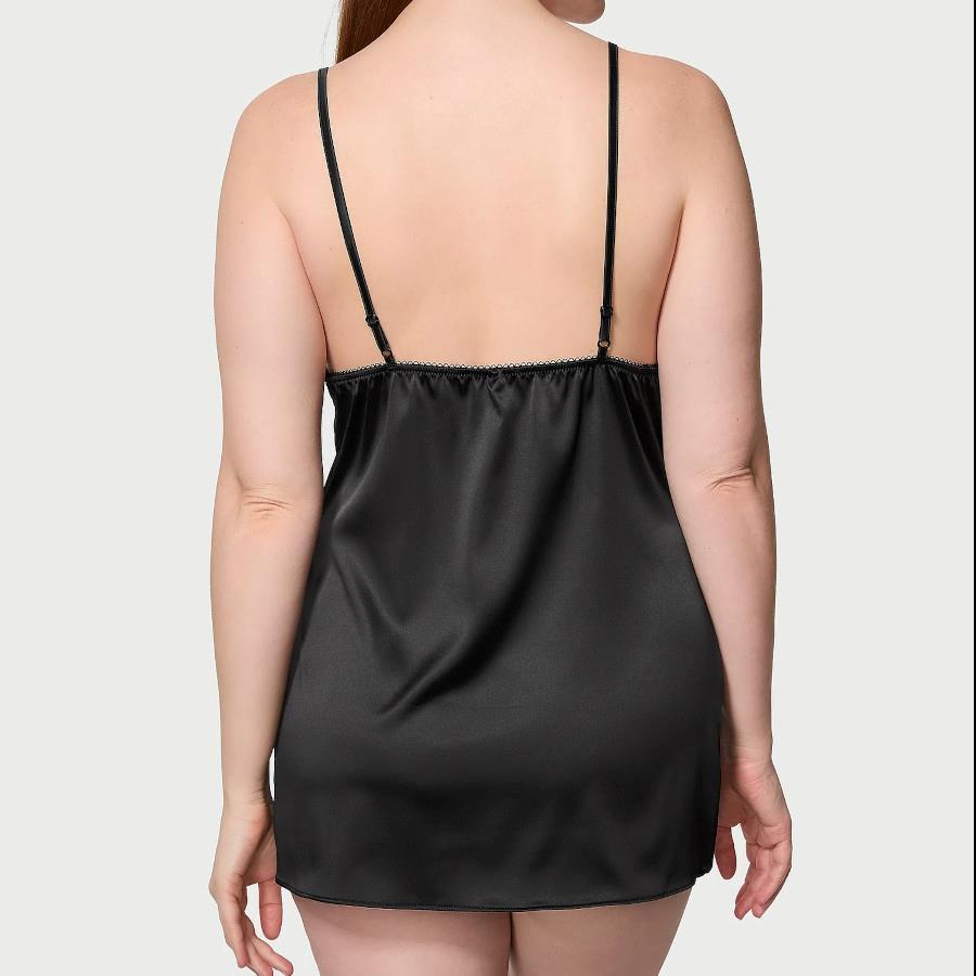 Victoria's Secret Tease Satin Lace Trim Mini Slip Gown L *Black* NEW! | eBay Victoria's Secret Tease Satin Lace Trim Mini Slip Gown L *Black* NEW! | eBay