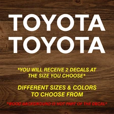 2x Toyota Vinyl Decal Sticker Many Sizes Colors Free Shipping