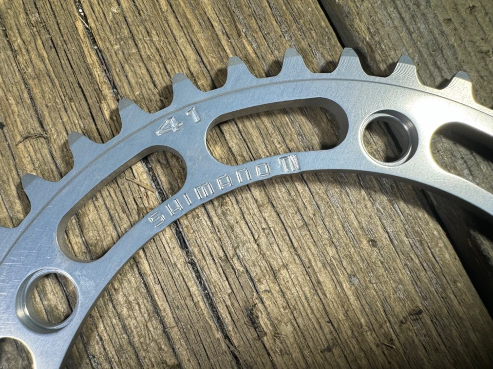 SHIMANO Chainring 41T Fixie Track Old School BMX 5 Arm 130 BCD Japan Vintage - Image 2 of 4