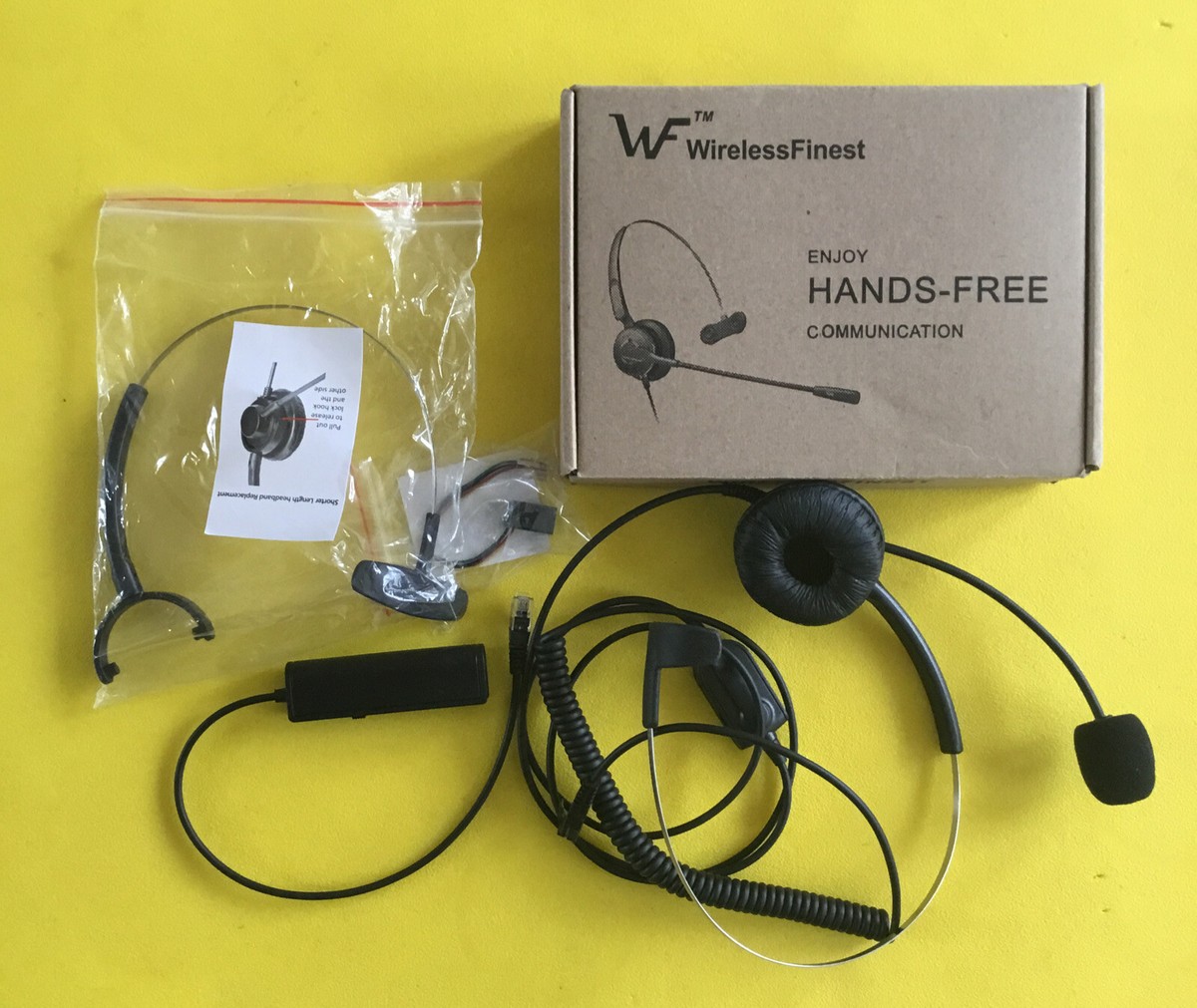 WF Wireless Finest Hands Free Noise Canceling Headphone open