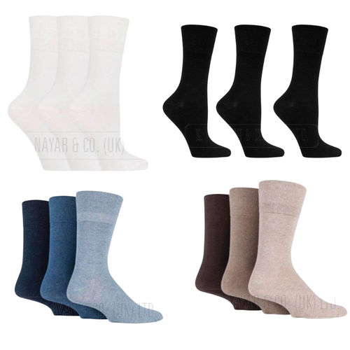 Womens Diabetic Socks Ladies Non Elastic Loose Top Cotton Rich UK 47 Soft Grip eBay
