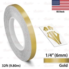 1/4" Roll Vinyl Pinstriping Pin Stripe Solid Line Car Tape Decals Stickers 6mm