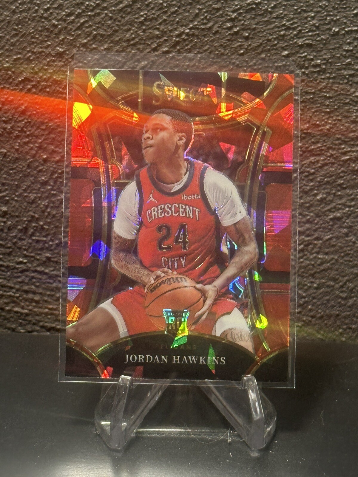 2023-24 Panini Select Jordan Hawkins Rookie Red Ice Mezzanine Pelicans RC #334