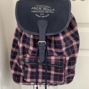 jack wills checked backpack