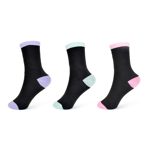 Girls SK382 Contrast Heel And Toe Ankle Socks By RJM - Picture 5 of 23