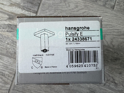 hansgrohe Pulsify E 4-inch Modern Showerarm extension in Matte Black 24338671
