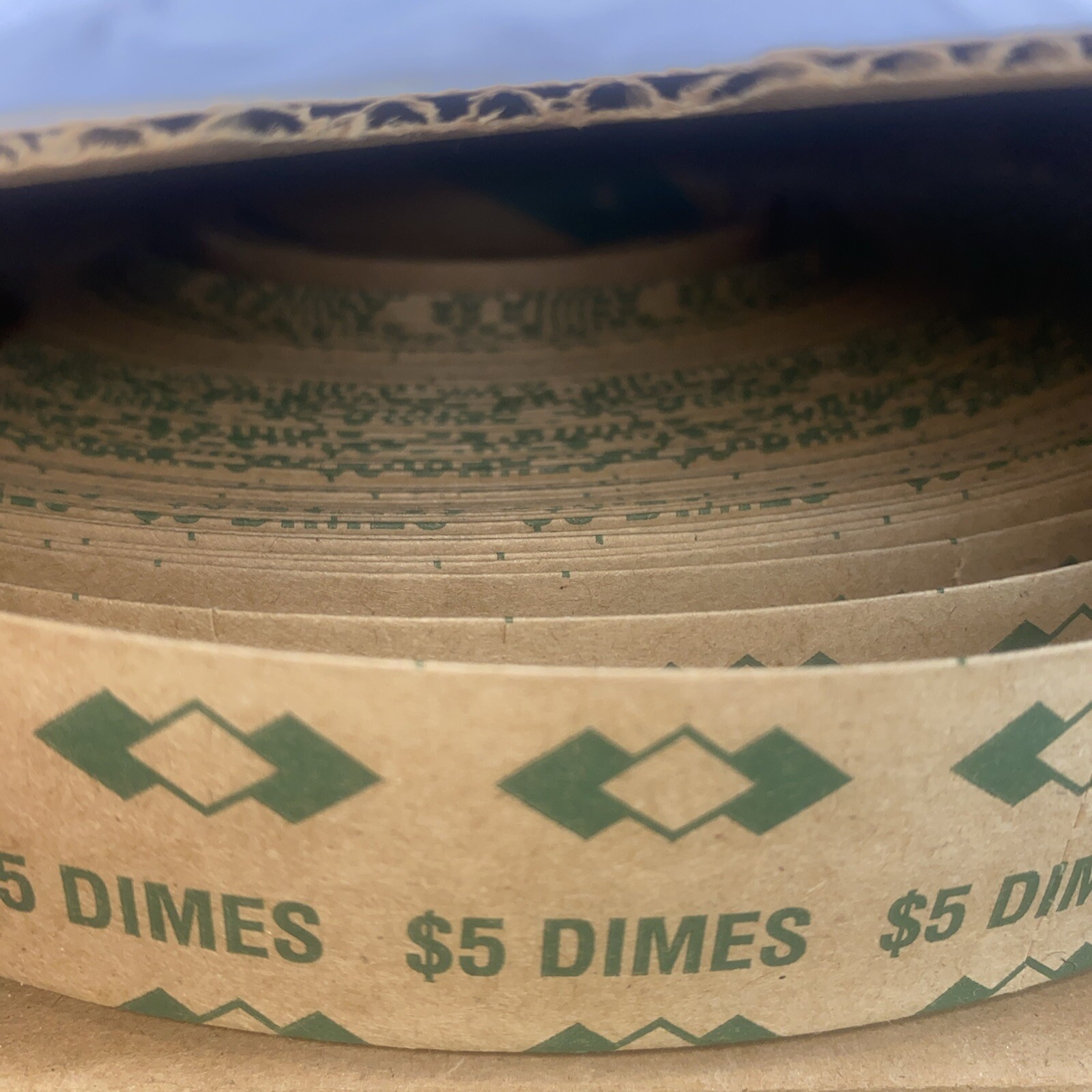 New In Box - PM Company 5$ Dime Coin Wrappers Spool On A Roll 1000 Count 10¢